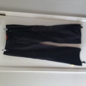 Juniors Union Bay black stretch denim wide leg adjustable hem 3